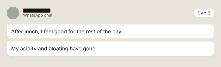 Messages at day 5