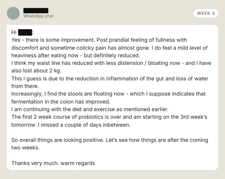 Message at week 3