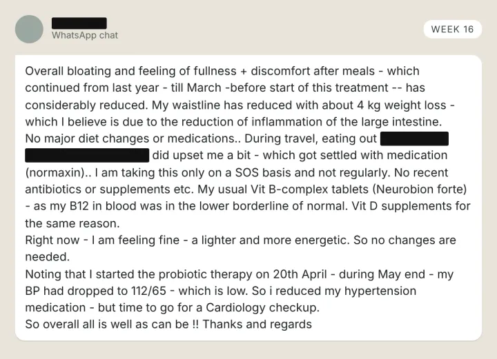 Message at week 16
