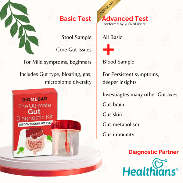 Comparison of BioMeBar’s Basic and Advanced Gut Diagnostic Tests