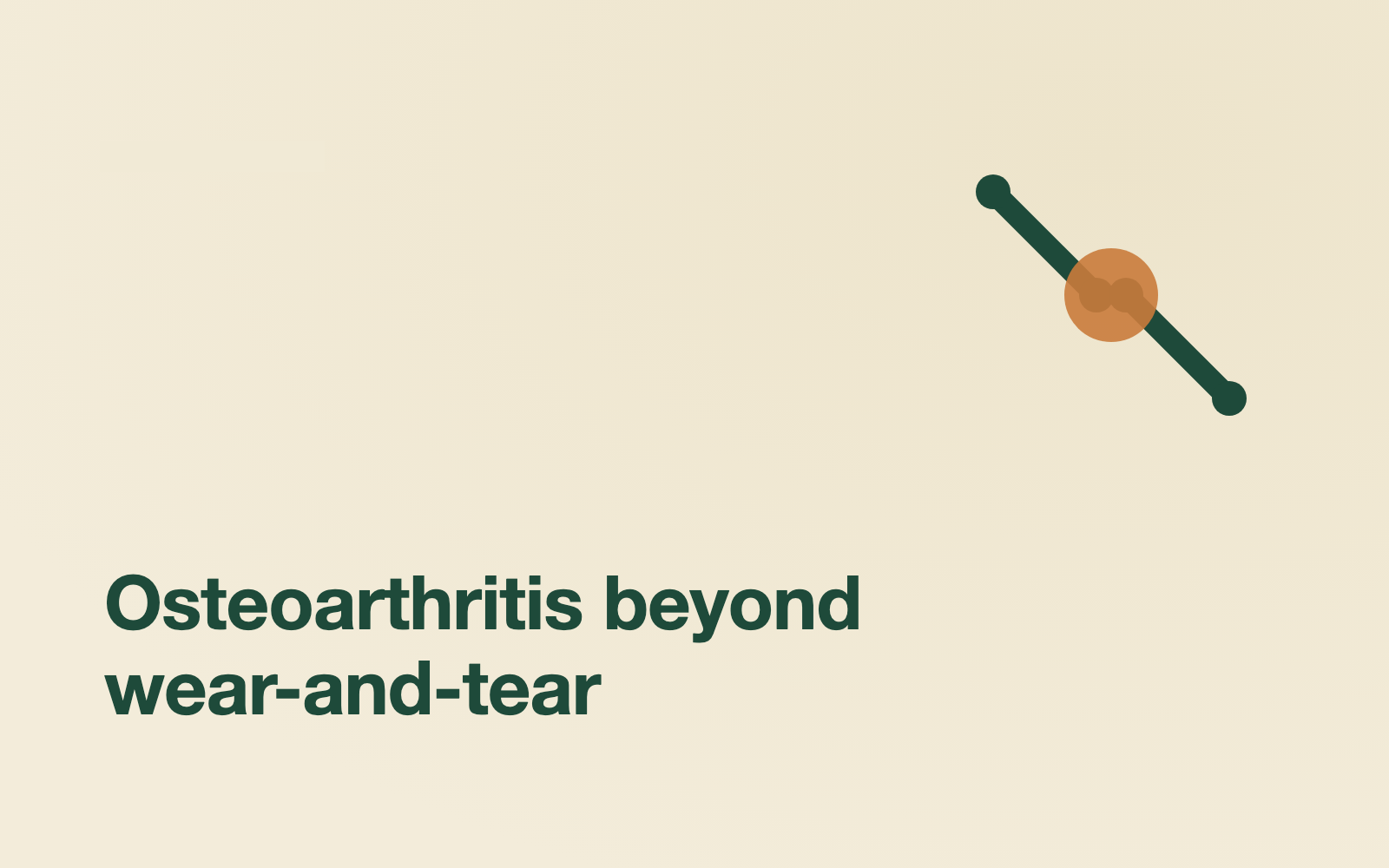 Osteoarthritis: not just "wear and tear"