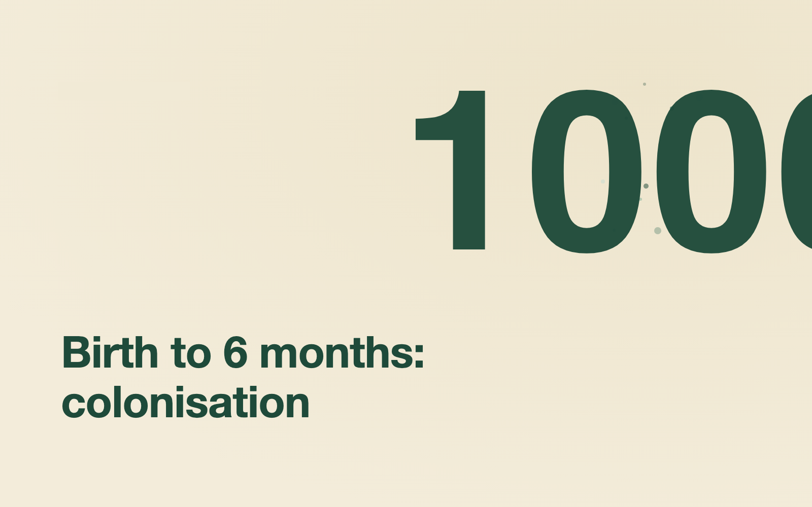 Building Your Baby's Microbiome: The First 1000 Days